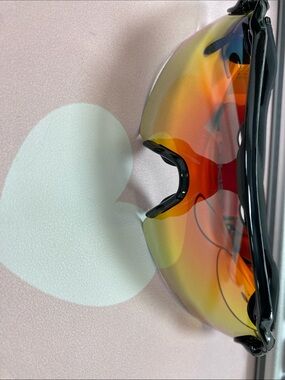 Men's Sport Shield Sunglasses - Mirrored Orange-Red Lens